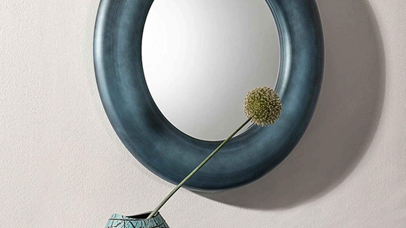 Specchiera Orbit con cornice in alluminio di Sovet