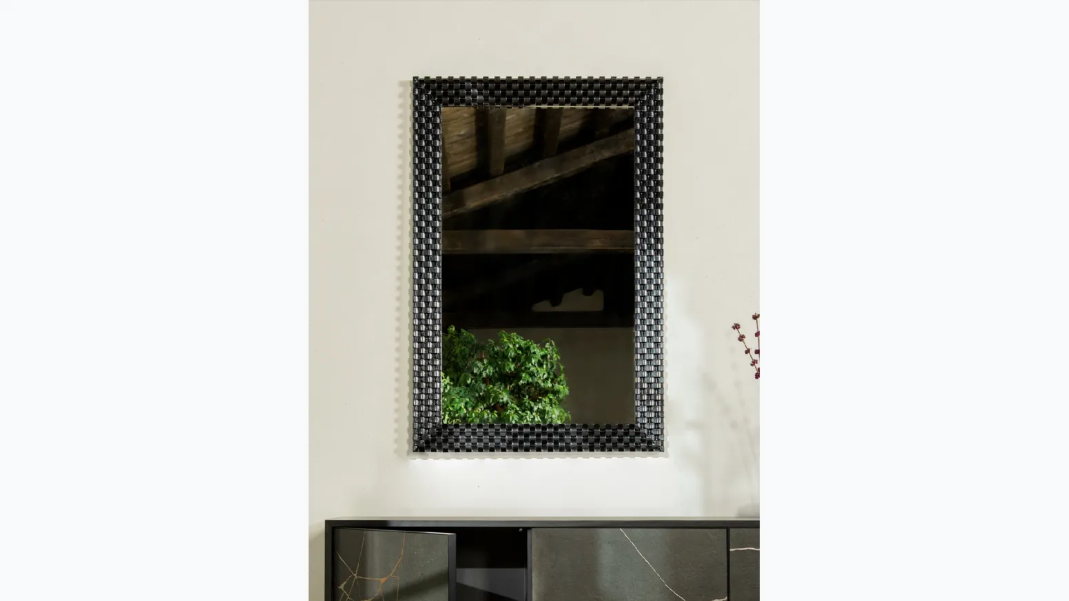 Specchio con cornice in legno Vinci di Tonin Casa