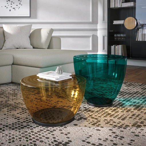 Tavolino Konca in vetro soffiato di Tonin Casa