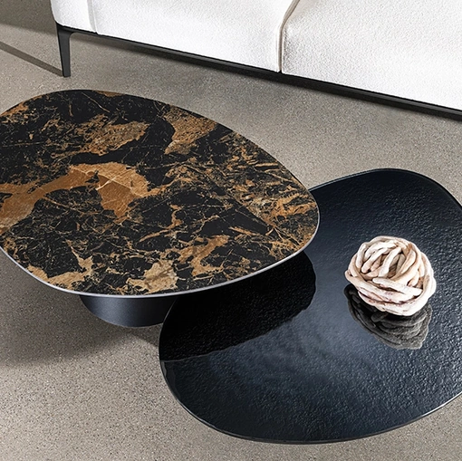 Tavolino Totem Drop in vetro o ceramica di Sovet