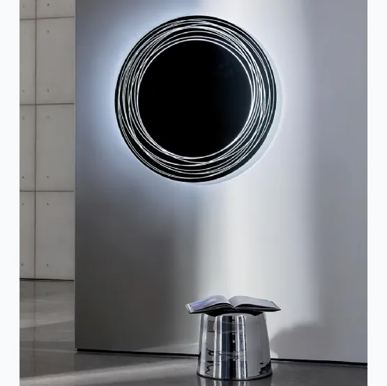 Specchio Vertigo con bordo inciso retroilluminato a Led di Sovet