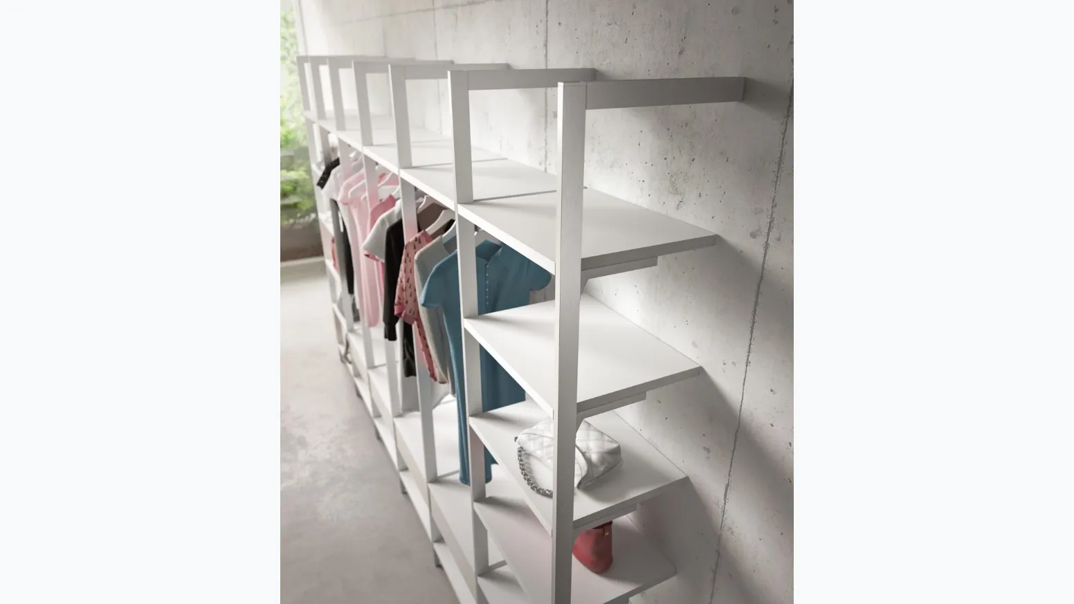 Cabina Armadio Pali Kalì finitura Bianco di Marka Total Living