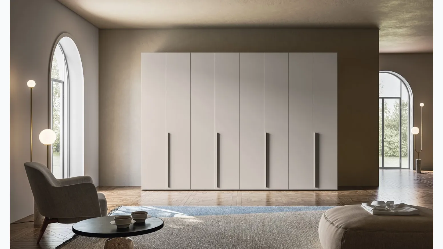 Armadio Battente Retta ZN02 finitura Nuvola di Marka Total Living