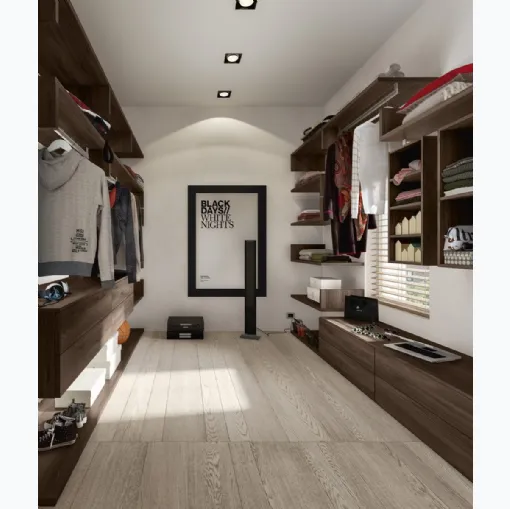 Cabina Armadio Combi RM101 finitura Forestal Dark di Marka Total Living