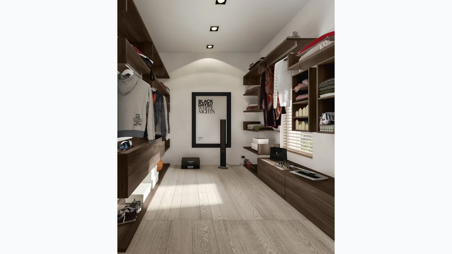 Cabina Armadio Combi RM101 finitura Forestal Dark di Marka Total Living