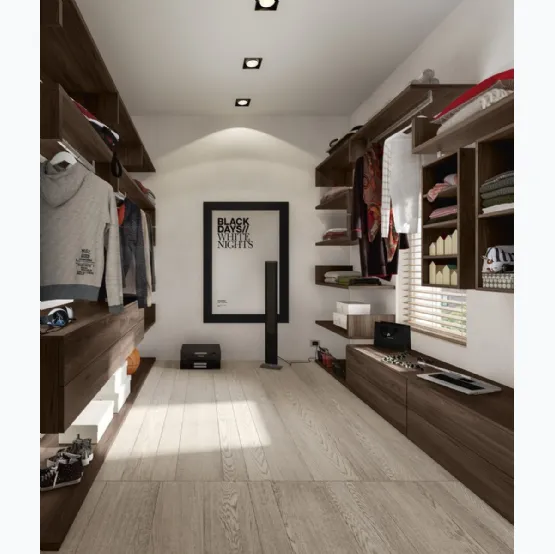 Cabina Armadio Combi RM101 finitura Forestal Dark di Marka Total Living