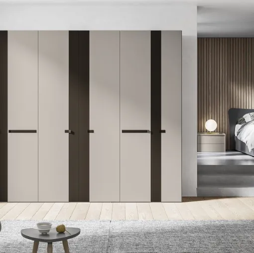 Armadio Battente Pop ZN13 finitura Nuvola e Bronzo di Marka Total Living