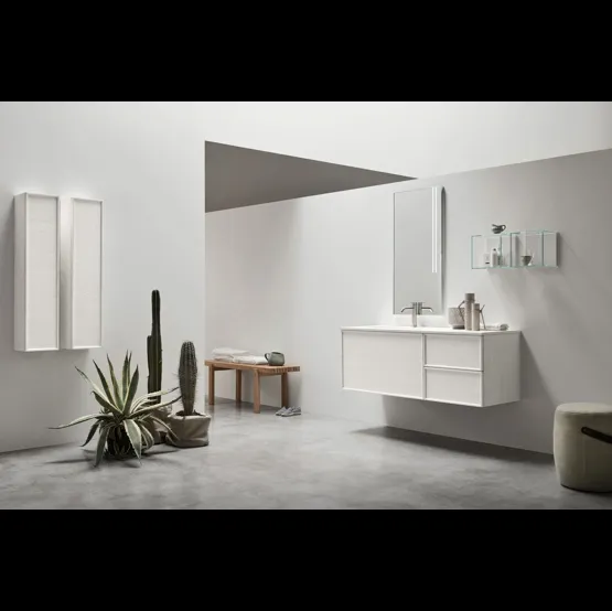 Mobile da Bagno sospeso Vanity 10 in Frassino Bianco di Arcom