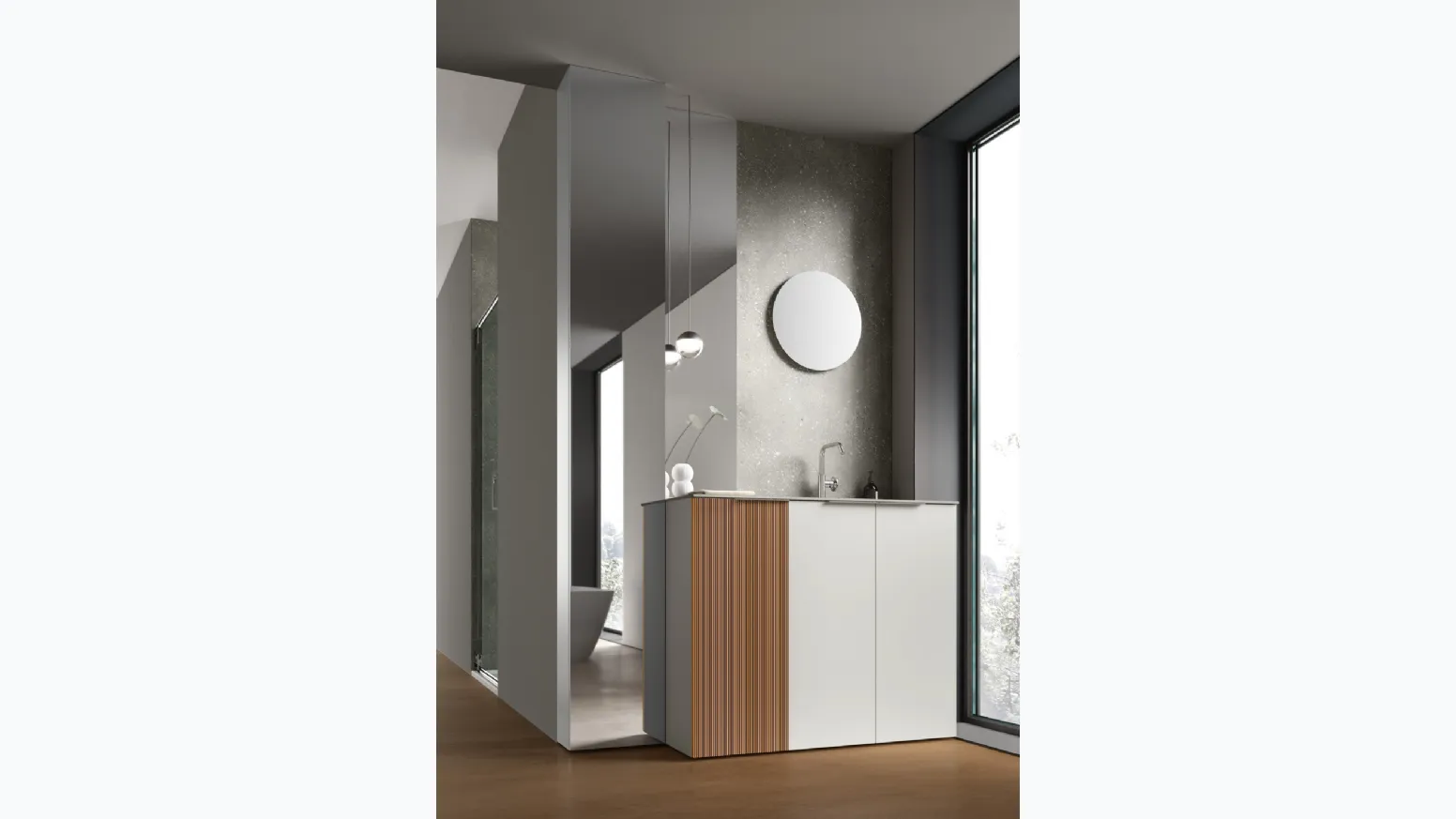 Mobile da Bagno Pollock Trame 95 di Arcom