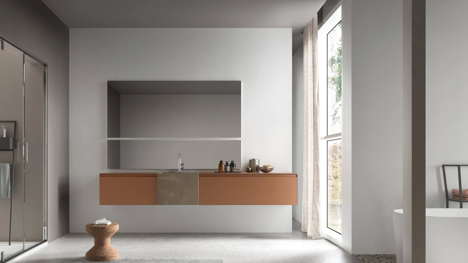 Mobile da Bagno sospeso Shape 14 di Arcom