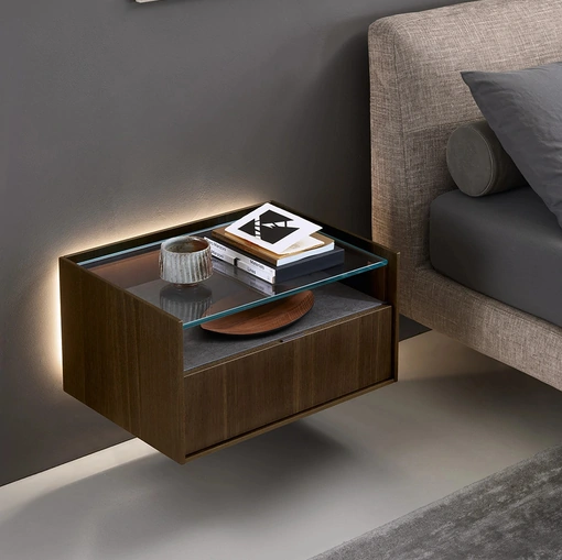 Comodino Cabaret Glass di Sangiacomo