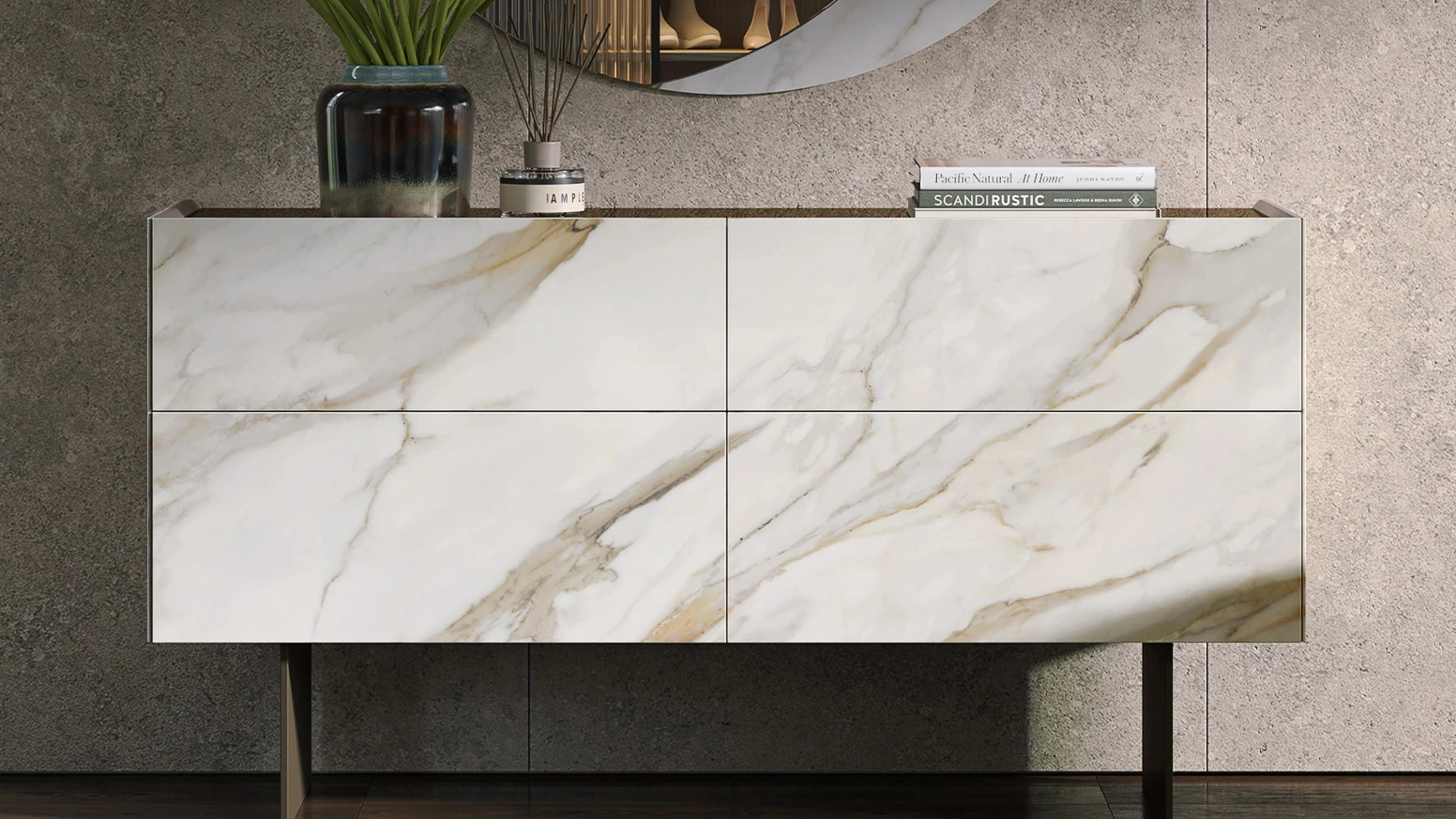 Comò Cristalia in vetro stampato di Tonin Casa