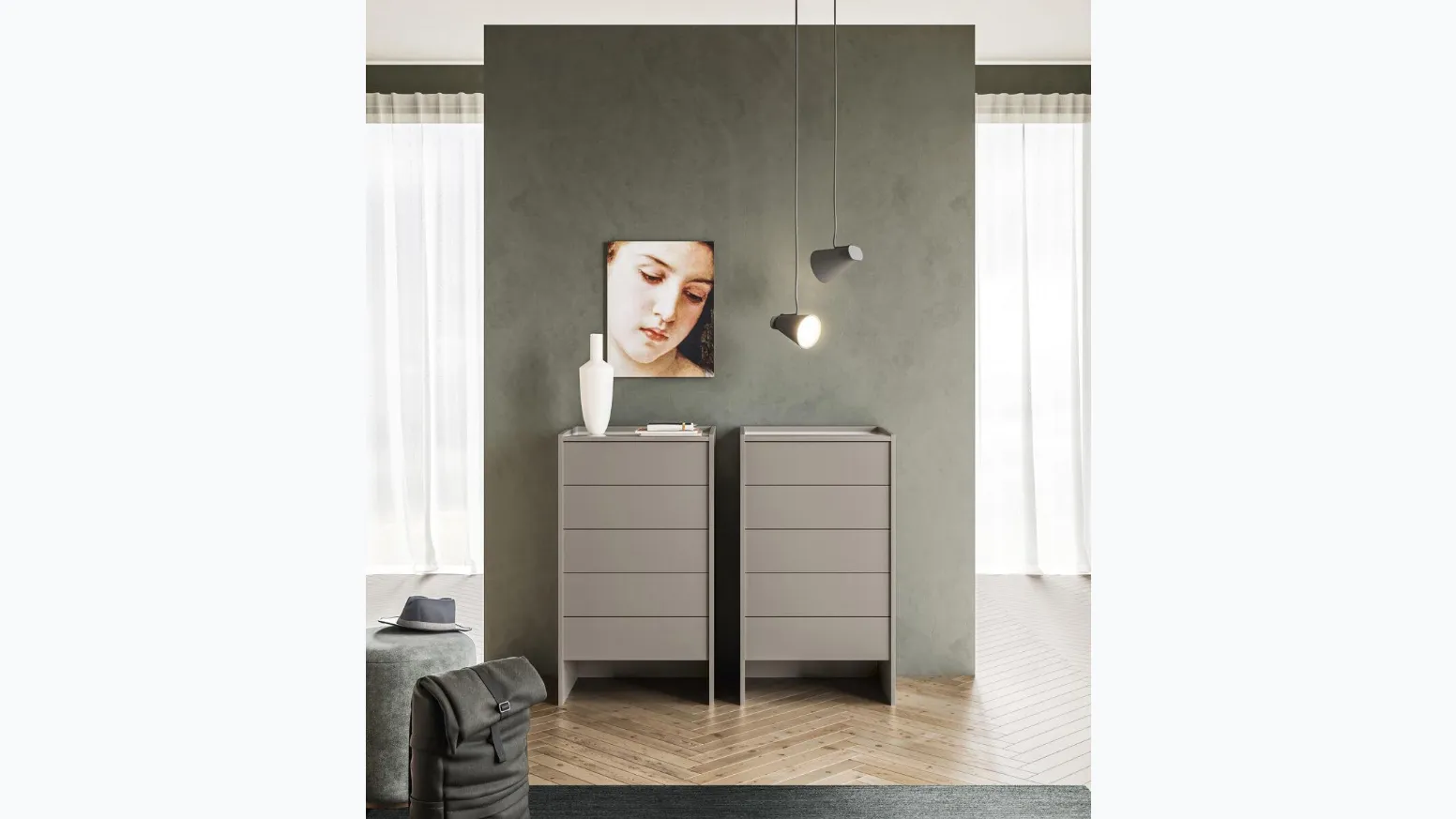 Cassettiera Linear di Marka Total Living