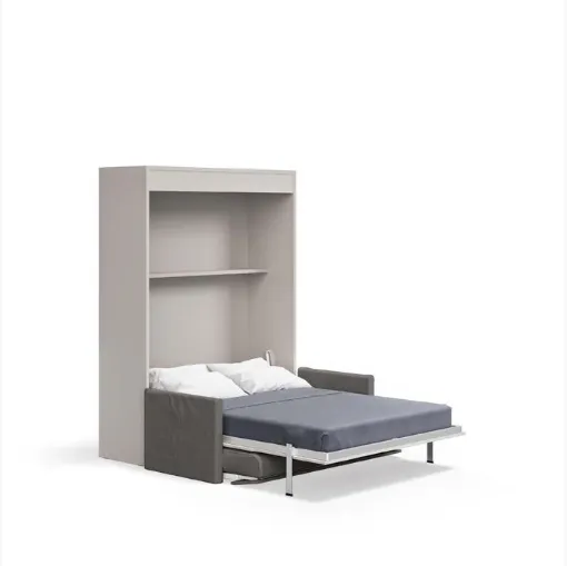 Letto a scomparsa aperto Alì Verticale con divano GL34 di Marka Total Living