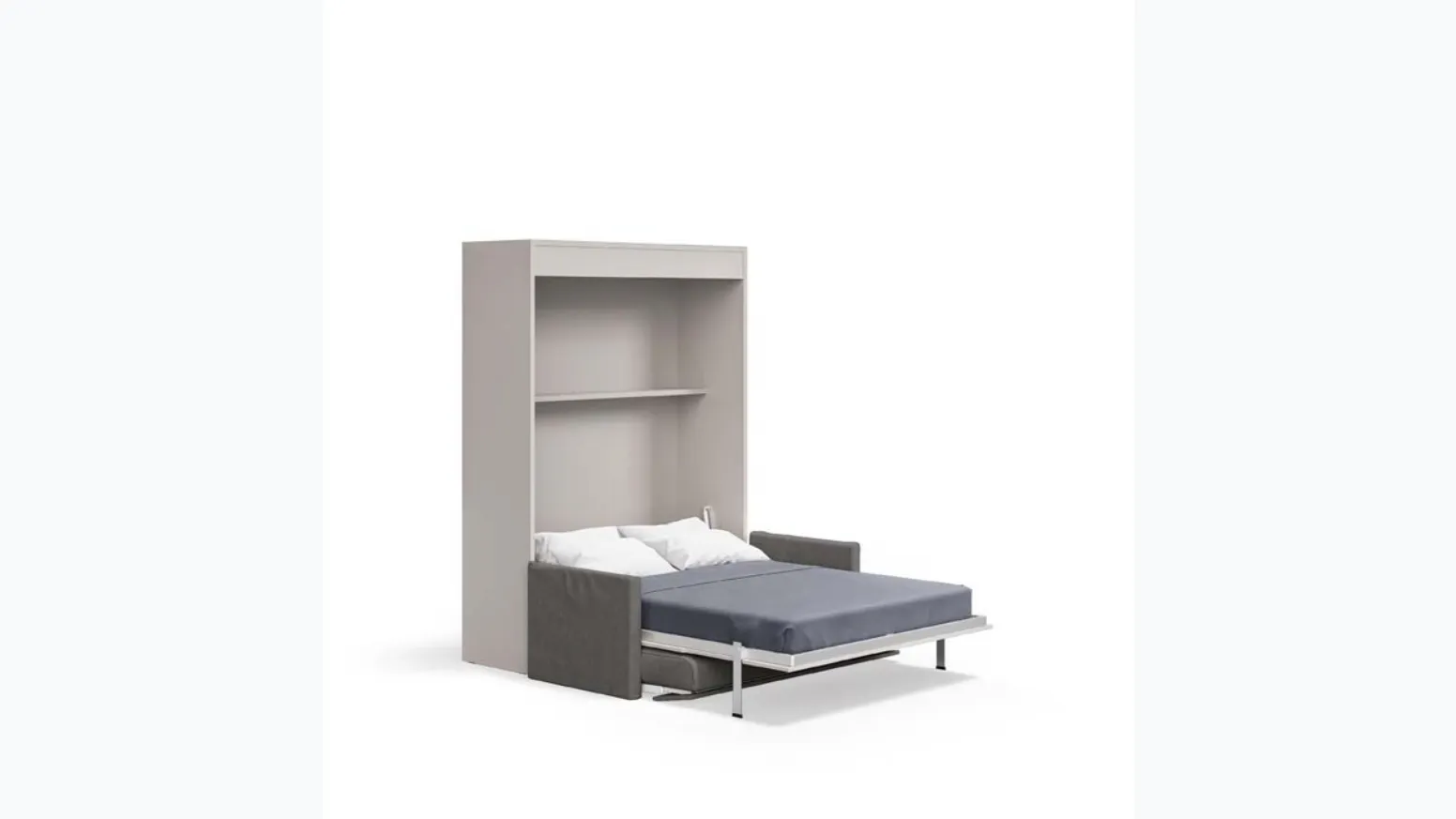 Letto a scomparsa aperto Alì Verticale con divano GL34 di Marka Total Living