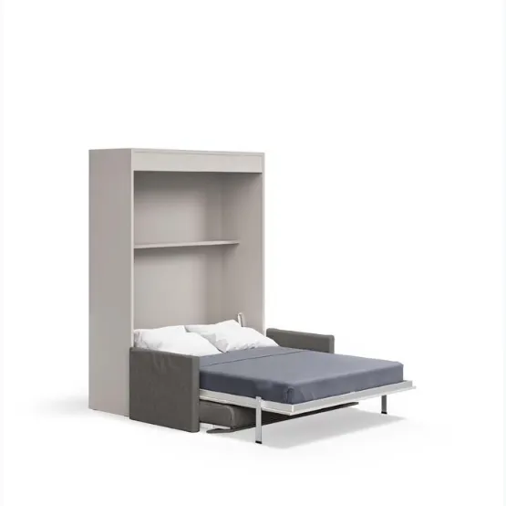 Letto a scomparsa aperto Alì Verticale con divano GL34 di Marka Total Living