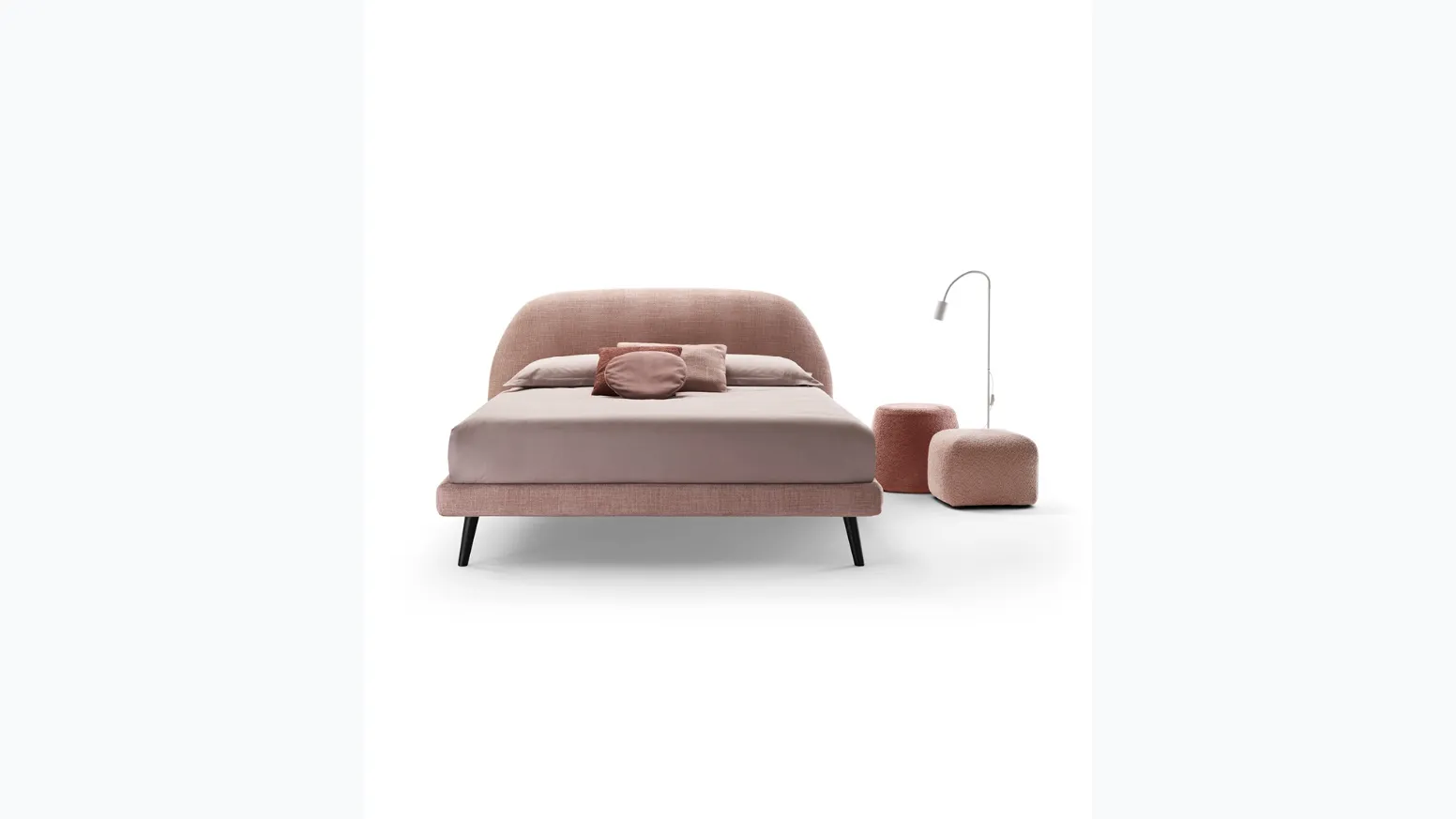 Letto in tessuto con testiera imbottita Calipso di Rosini Night