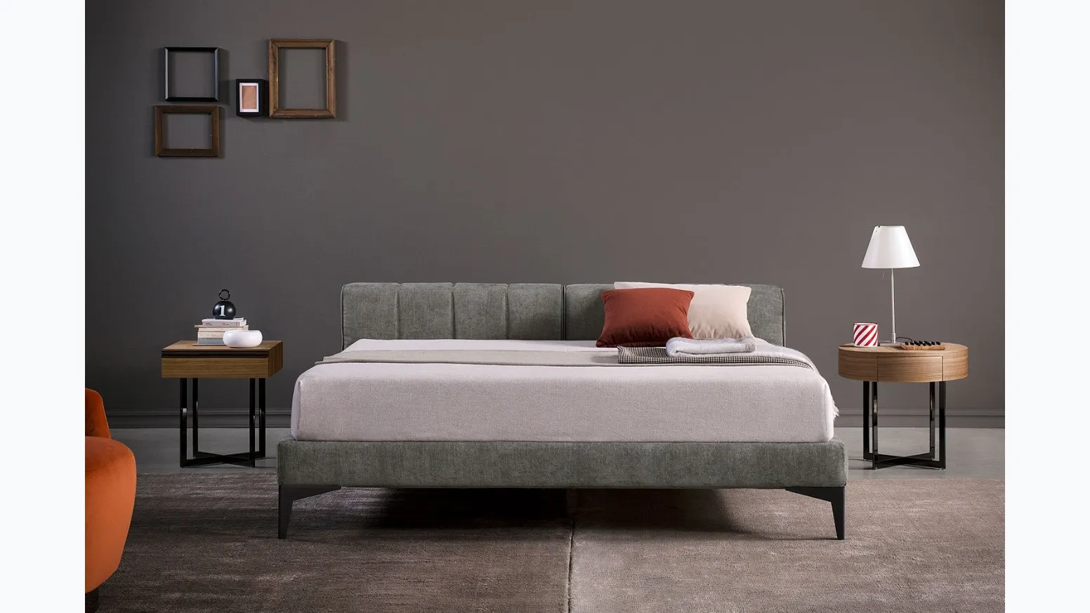 Letto con testiera bassa Harry di Bodema