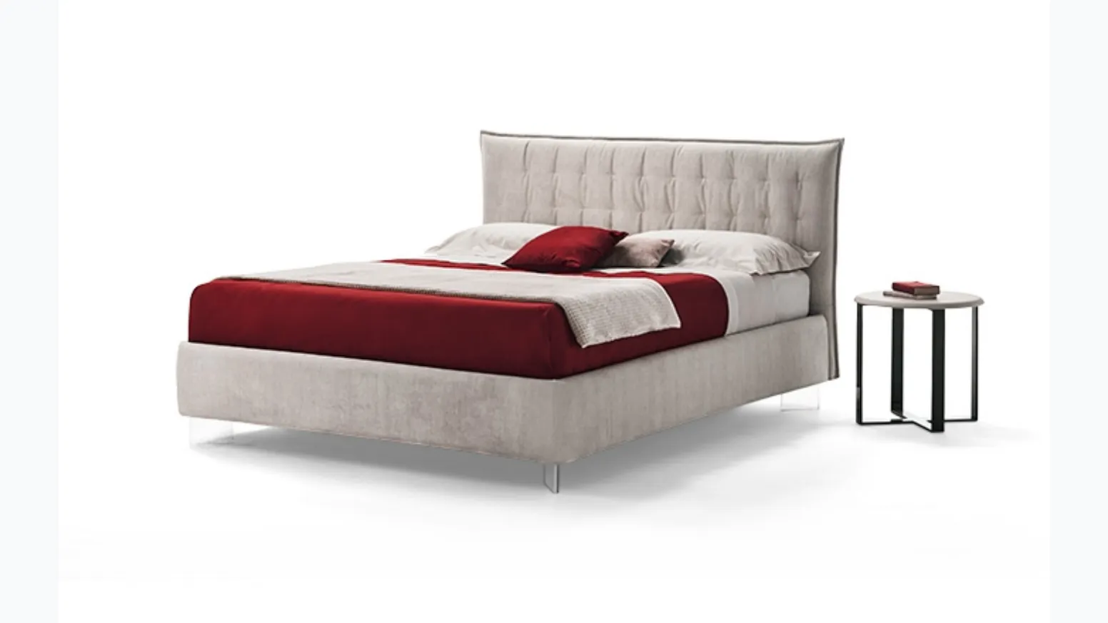 Letto Cassiopea in tessuto con testiera di Rosini Night