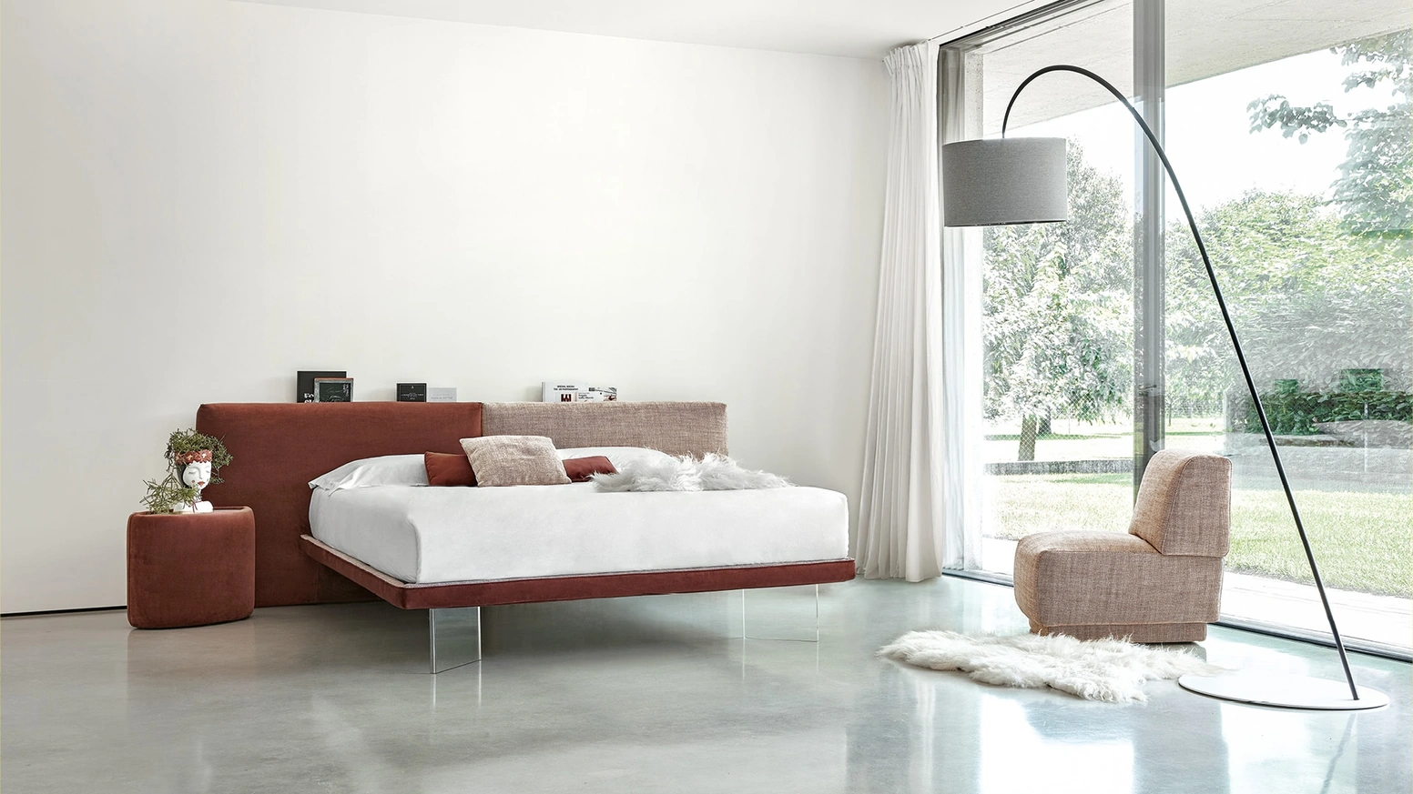 Letto in tessuto Pegaso di Rosini Night