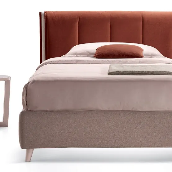Letto singolo in tessuto con testiera Dionisio Cover di Rosini Night