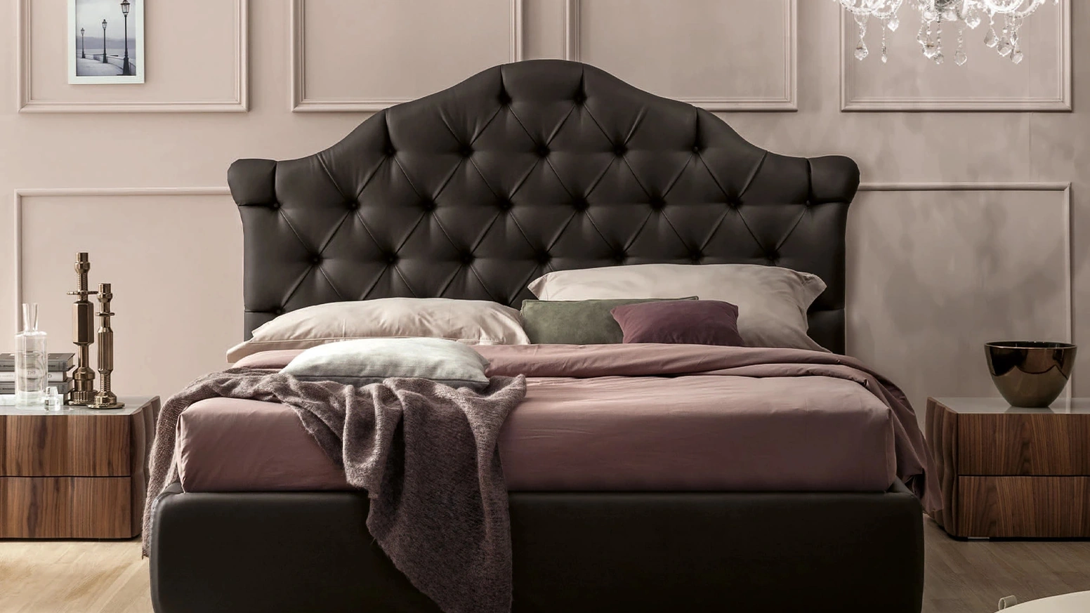 Letto in pelle Veneziano di Tonin Casa