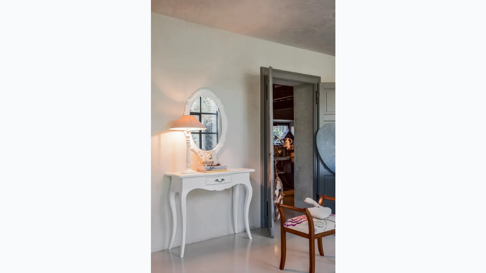 Mobile Ingresso Consolle Crile in legno laccato di Tonin Casa