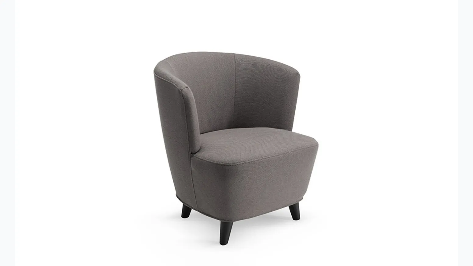 Poltroncina in tessuto con piedini in legno Flora di Rosini Night
