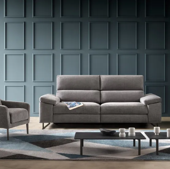 Divano Relax lineare in tessuto Space Look di Samoa