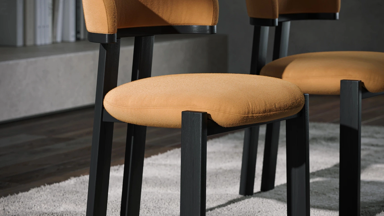 Sedia in tessuto e legno Camila di Tonin Casa