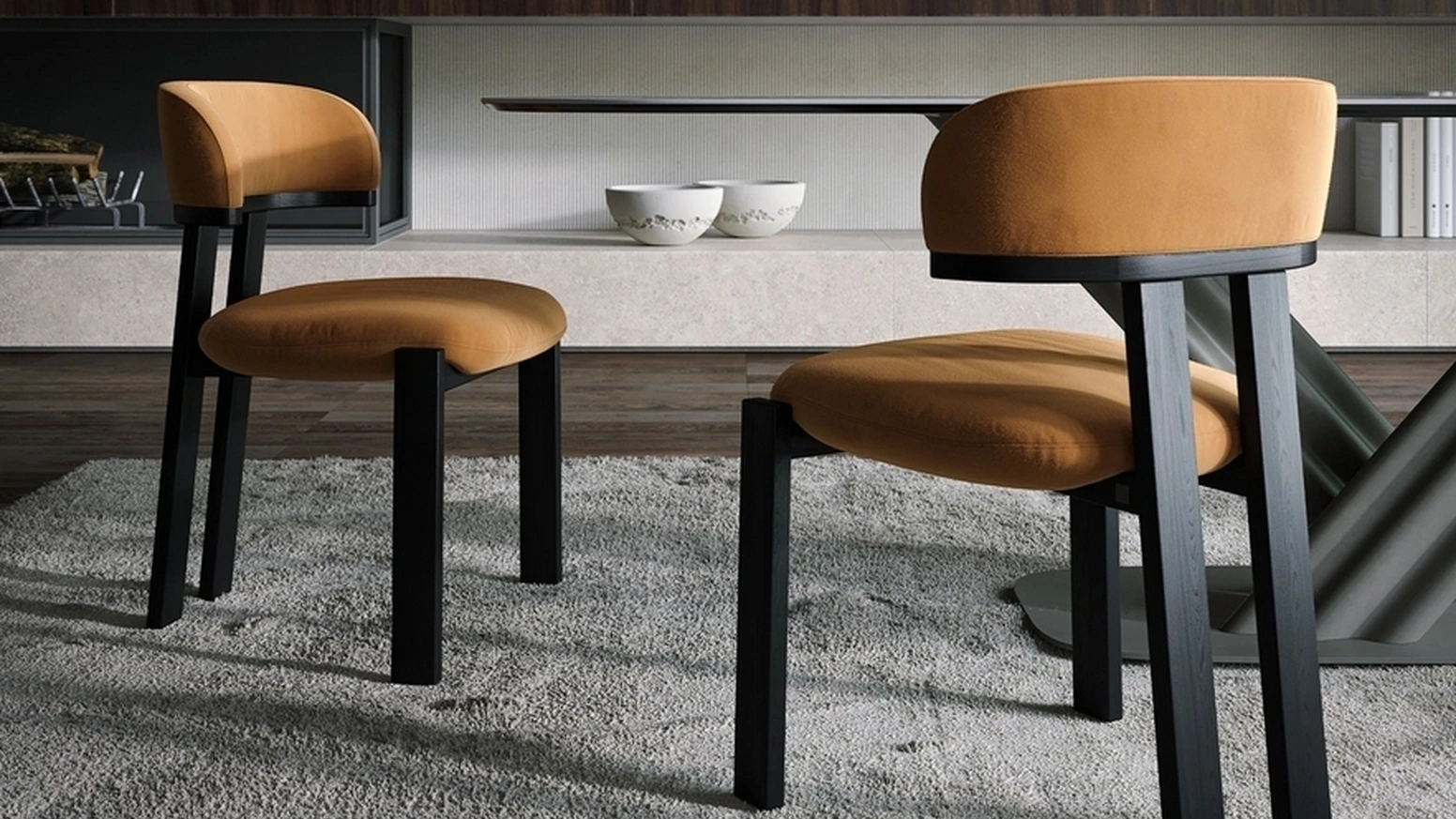 Sedia in tessuto e legno Camila di Tonin Casa