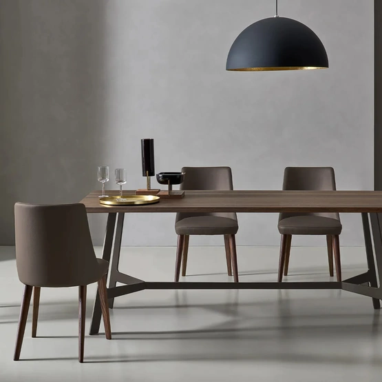 Sedia Eva in tessuto imbottito di Sangiacomo