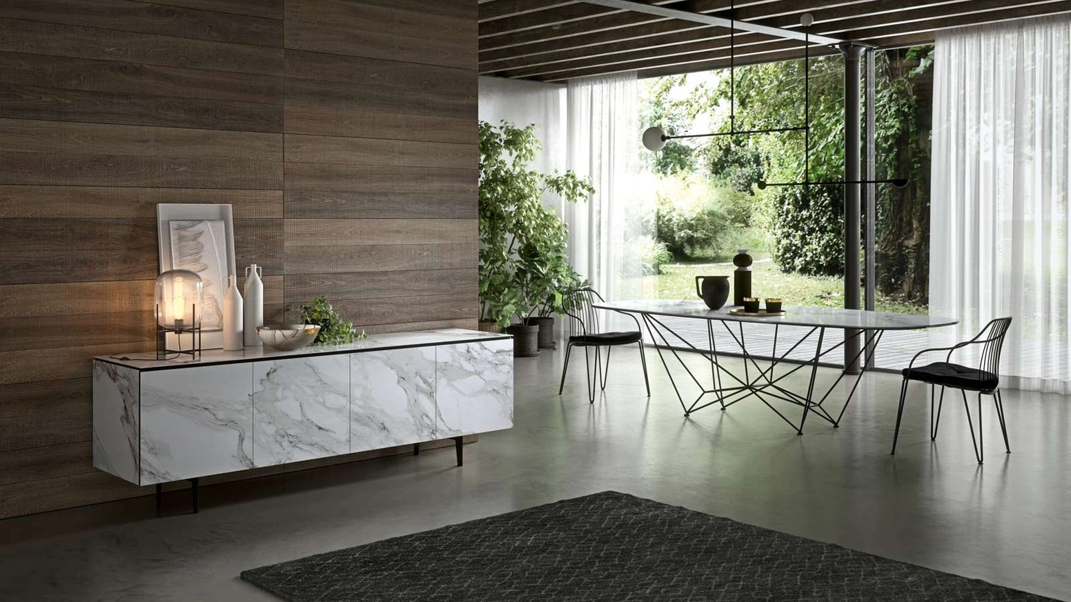 Tavolo Fil8 Fisso in Ceramica di Ozzio