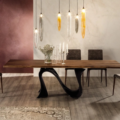 Tavolo Wave in noce canaletto di Tonin Casa