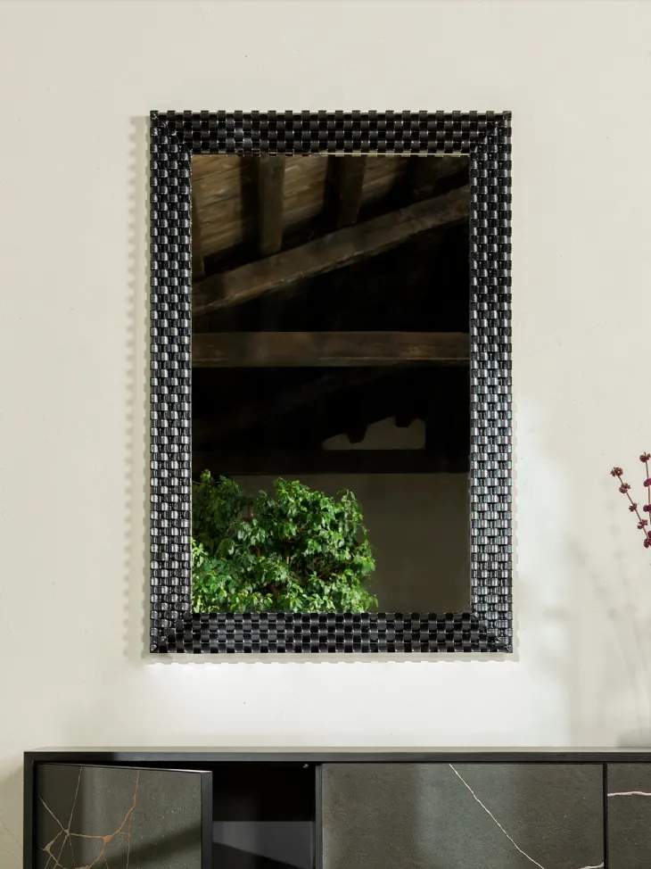 Specchio con cornice in legno Vinci di Tonin Casa