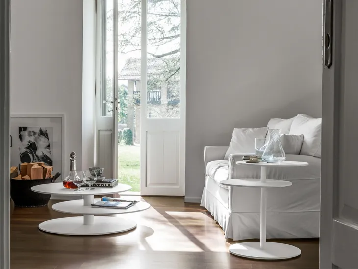 Tavolino Space in laccato Bianco opaco di Tonin Casa