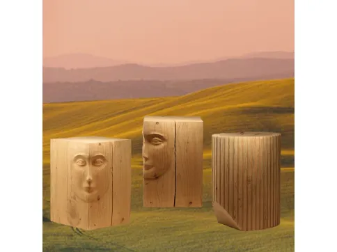 Wood Pouff