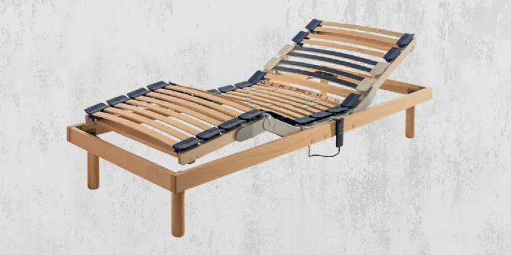 Rete Letto anatomica in legno Capri con Motore Compatto di Ideare