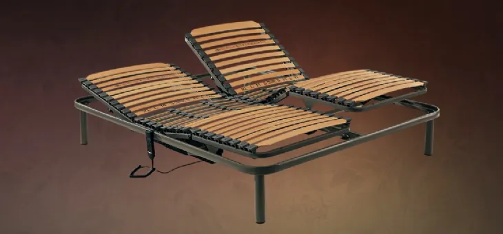 Rete Letto anatomica in metallo Orizzonte di Ideare