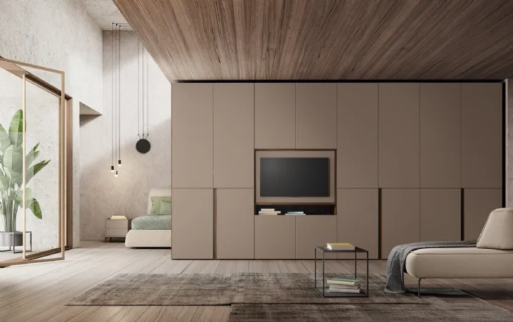 Armadio Vitalyty Cutting con Porta Tv di Colombini Casa