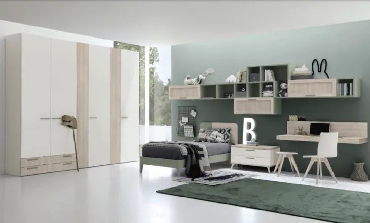 Cameretta componibile Golf C126 in melaminico di Colombini Casa