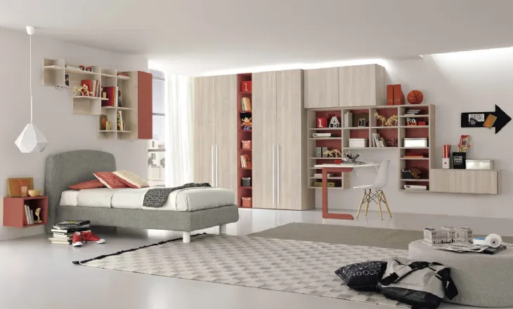 Cameretta componibile Golf C124 in melaminico di Colombini Casa