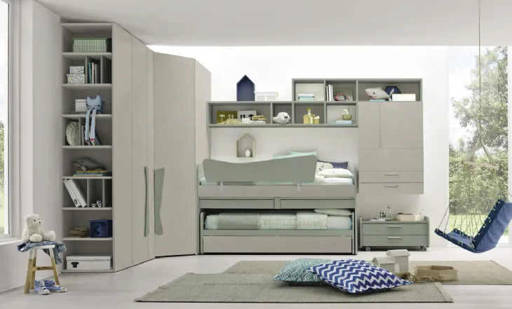 Cameretta salvaspazio Golf C131 in melaminico di Colombini Casa