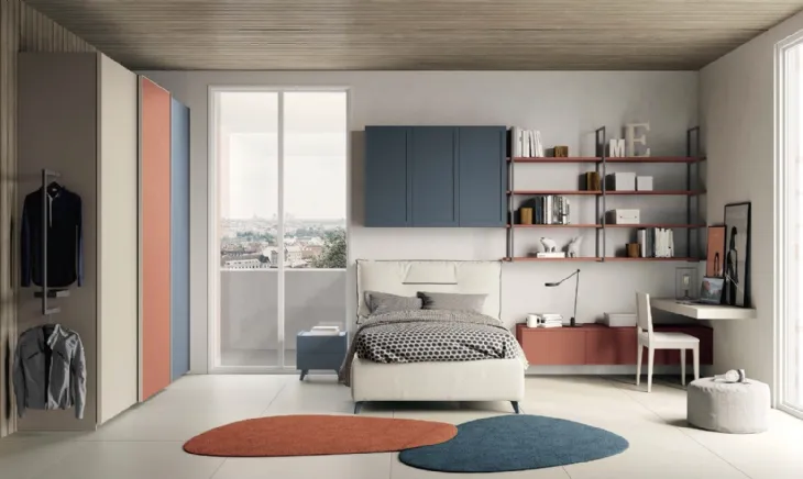 Cameretta componibile Golf Y112 in melaminico di Colombini Casa