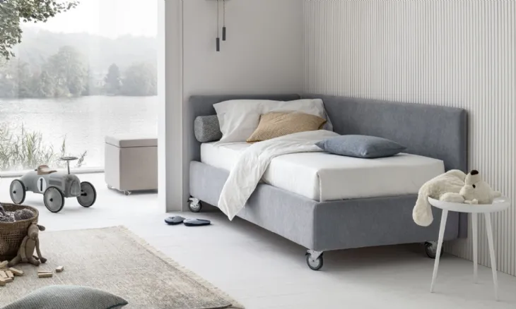 Day Bed Singolo in tessuto con contenitore  Joy Essenziale di V&Nice