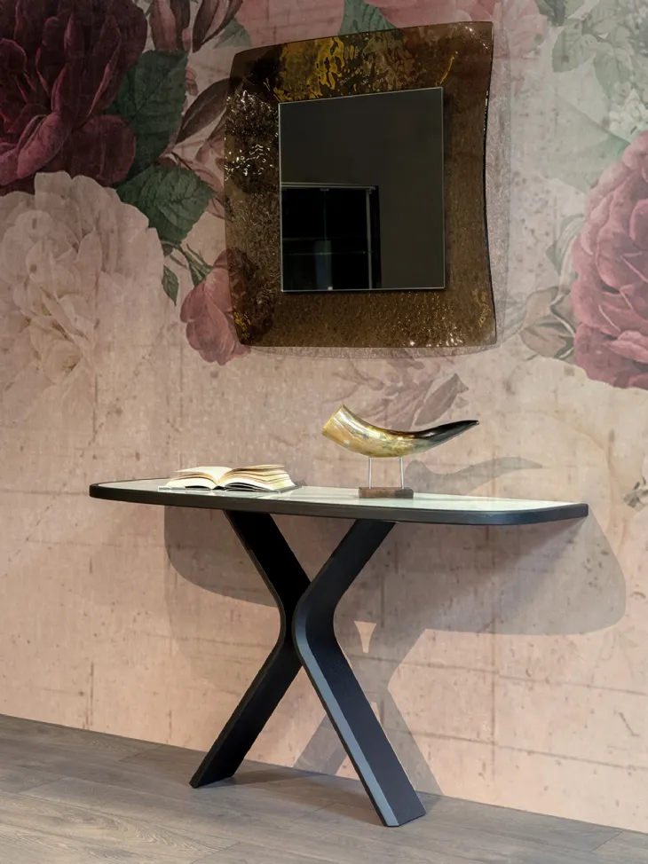 Mobile Ingresso Consolle Still Élite con top in marmo e base in legno di Tonin Casa