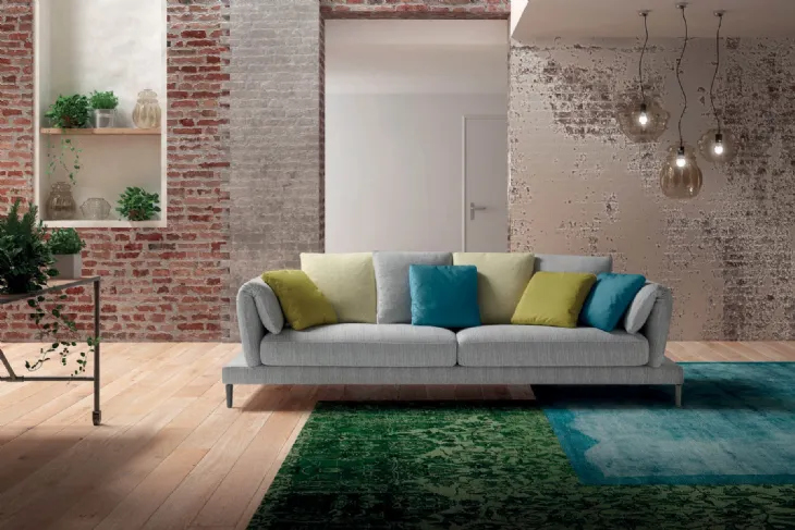 Divano moderno in tessuto Upper Twist di Samoa