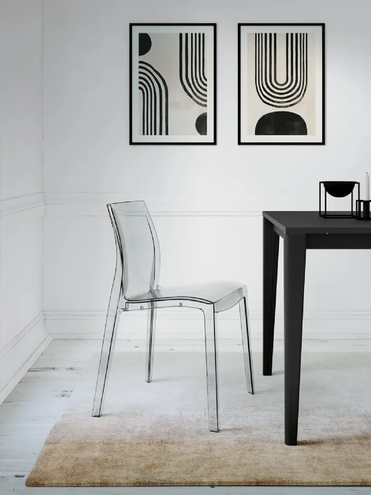 Sedia Light in policarbonato trasparente di Arredo3
