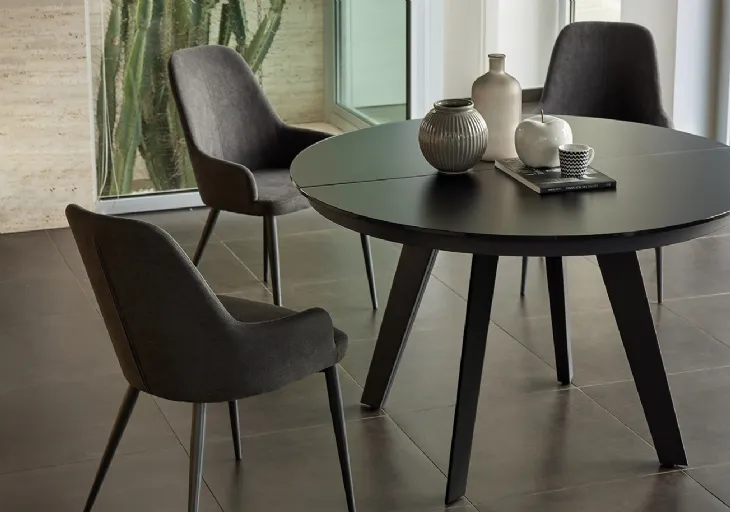 Tavolo rotondo allungabile Sirius T33 di Friulsedie