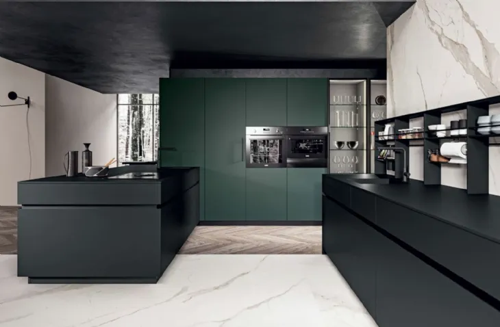 Cucina Moderna Area 22 30 gradi 02 in laccato opaco di Dibiesse